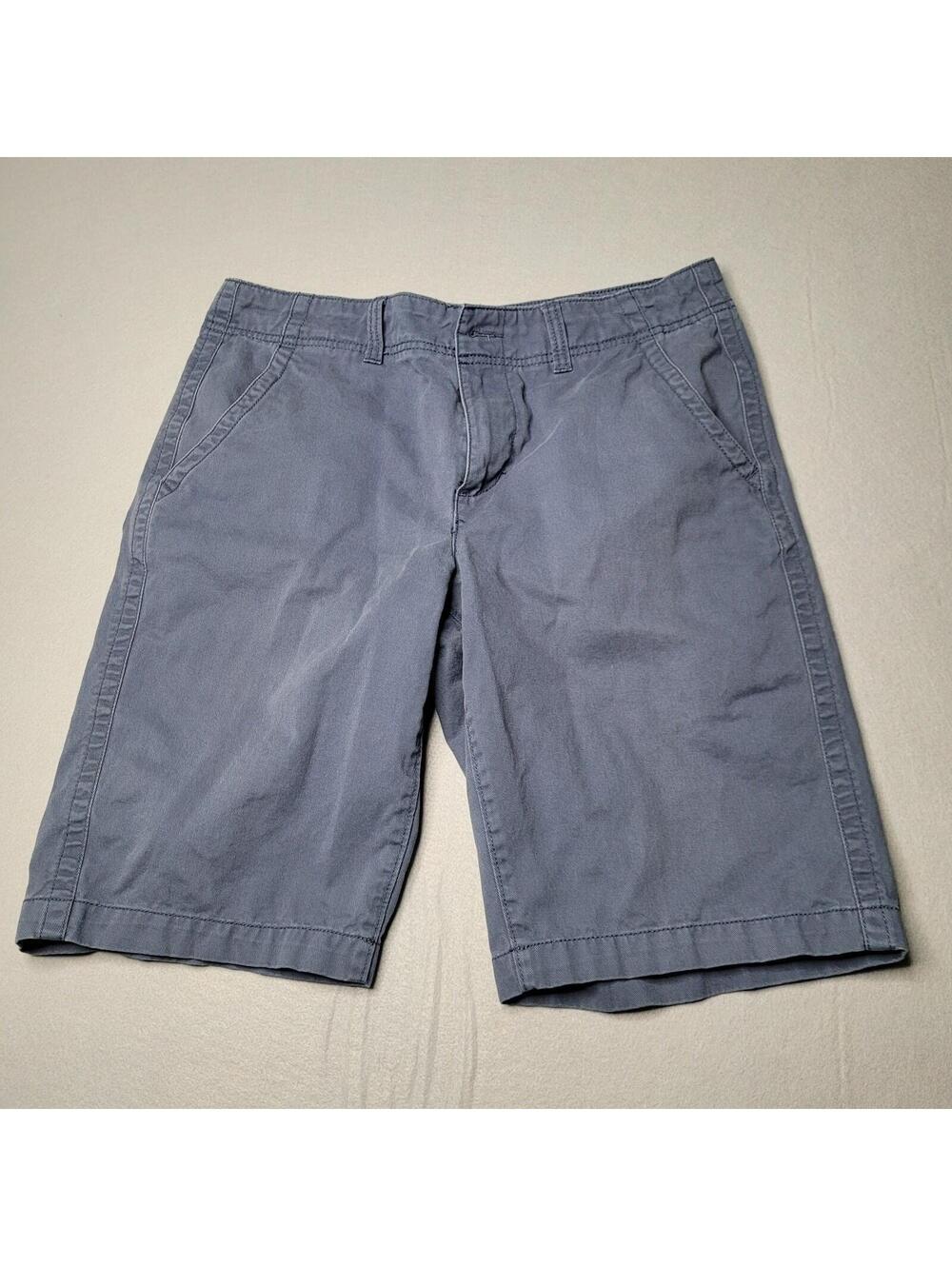 Urban Pipeline Mens Blue Flat Front Classic Length Cotton Twill Shorts Size 32W